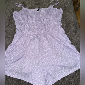 Divided Lavender Floral Jumpsuit